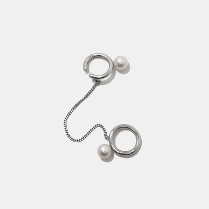 Silver lining earcuff