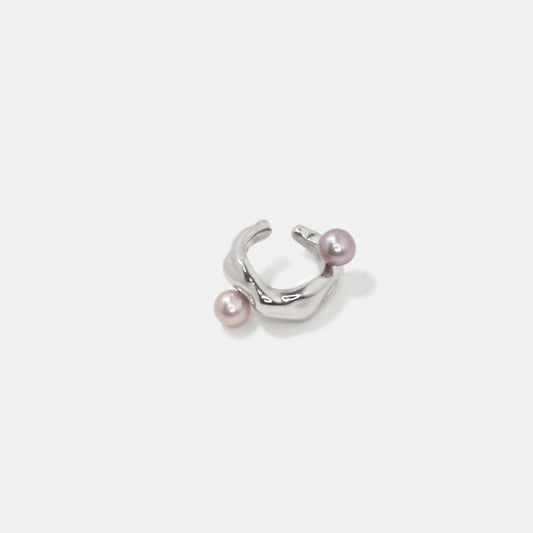 Pink pearl earcuff