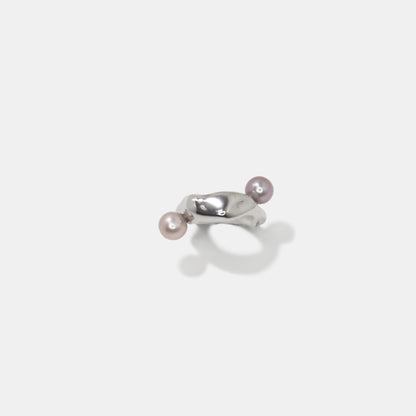 Pink pearl earcuff